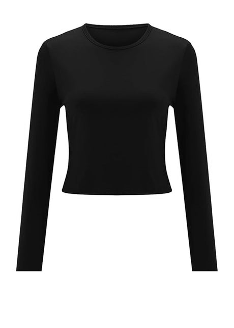 Image for Women's Plain Cropped Top,Black