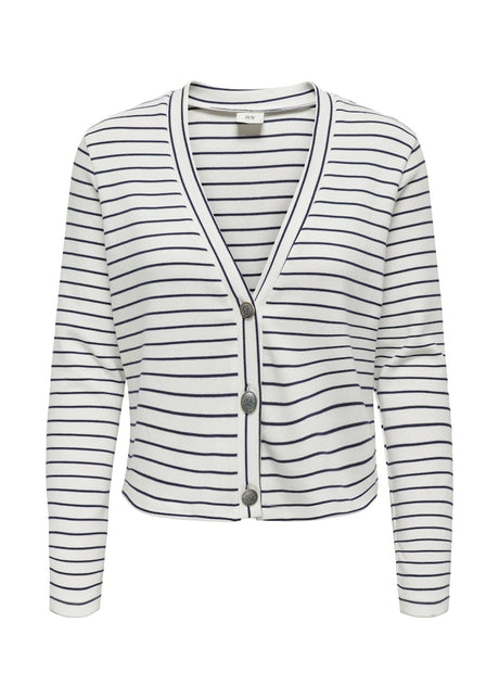 Image for Women's Striped Cardigan,White