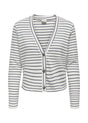 Image for Women's Striped Cardigan,White