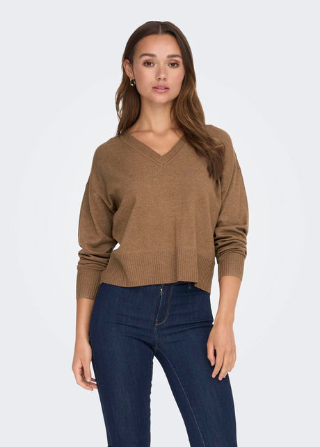 Image for Women's Plain Sweater,Brown