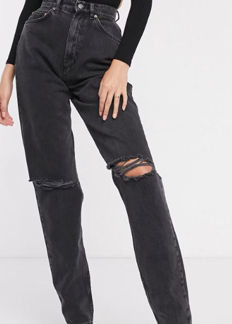 Image for Women's Ripped Jeans,Black