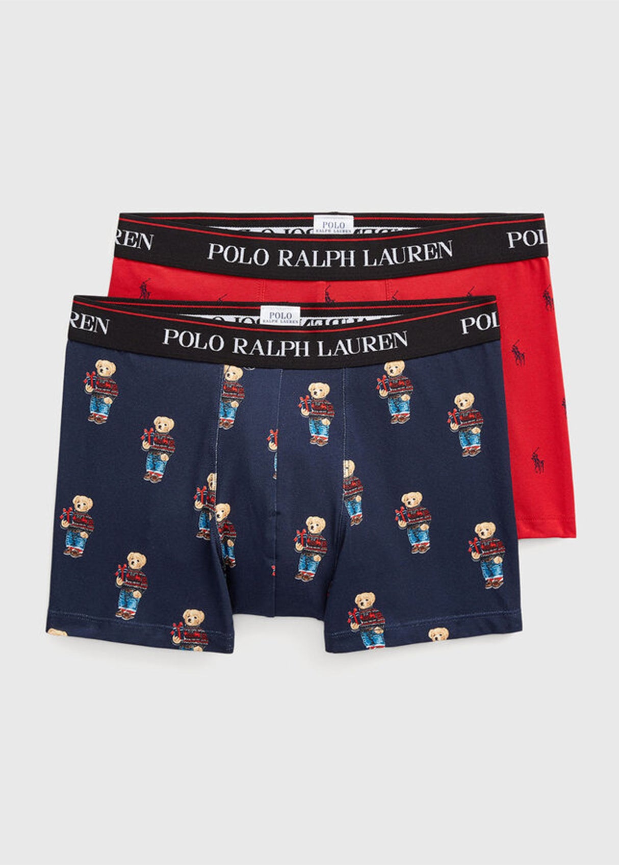 Image for Men's 2 Pack Printed Boxers Set,Navy/Red