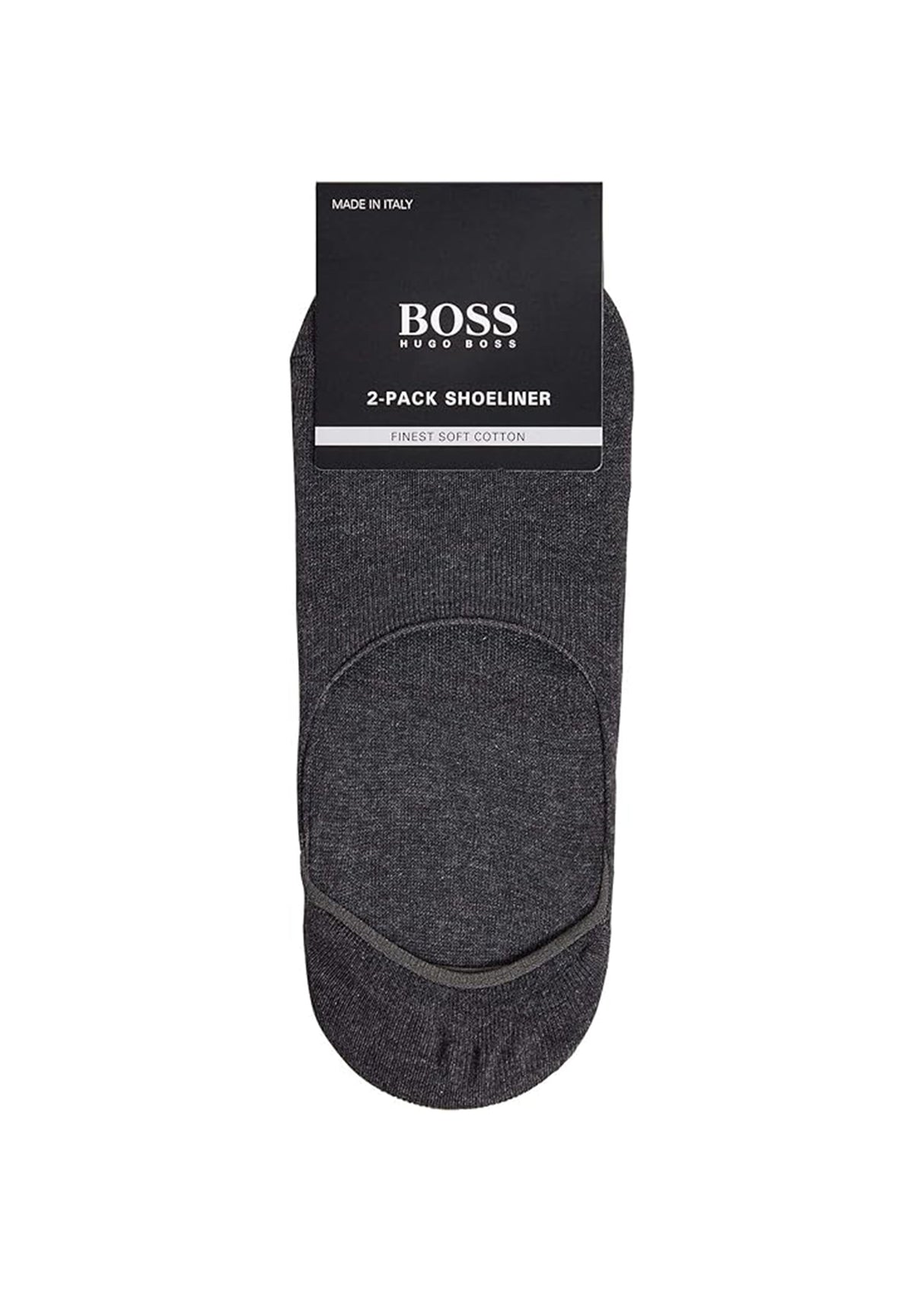 Image for Men's 2 Pairs Plain Shoeliner Socks Set,Dark Grey