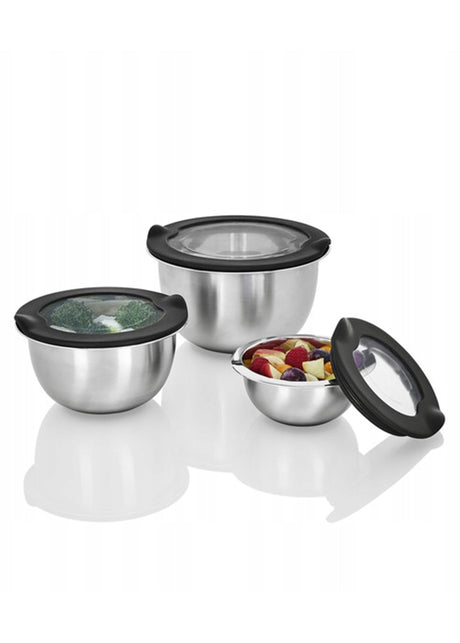 Image for Set Of 3 Bowls Stainless Steel