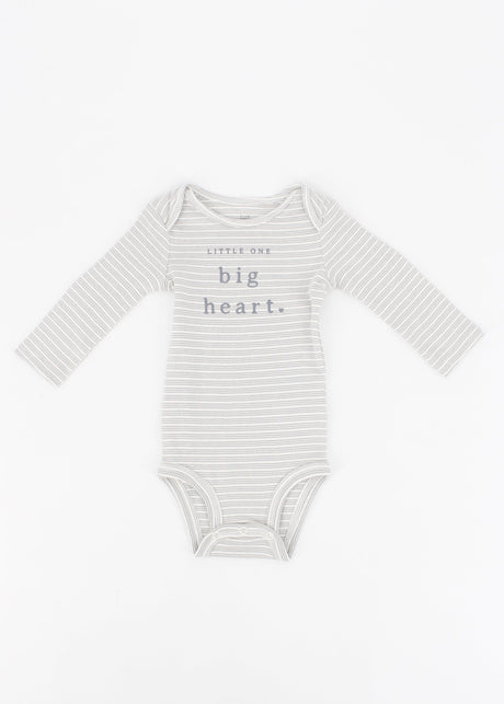 Image for Kids Boy's Striped Bodysuit,Light Grey