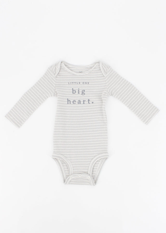 Image for Kids Boy's Striped Bodysuit,Light Grey