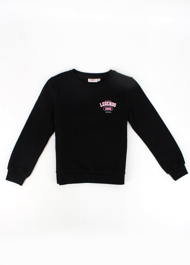 Image for Kids Girl's Printed Sweatshirt,Black