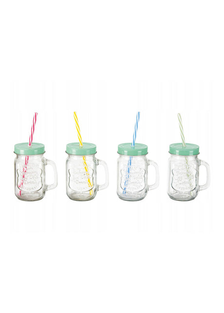 Image for Glass Cup With Straw