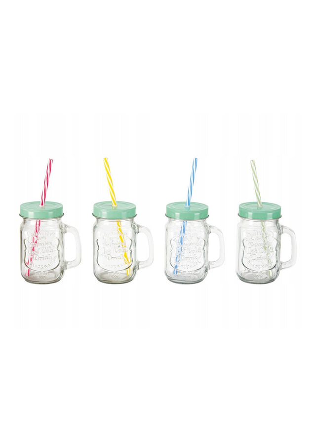 Image for Glass Cup With Straw