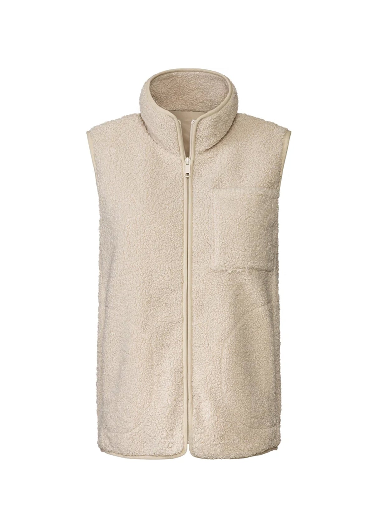 Image for Women's Faux Fur Vest,Light Beige