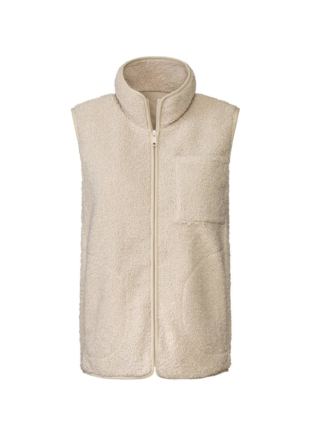 Image for Women's Faux Fur Vest,Light Beige