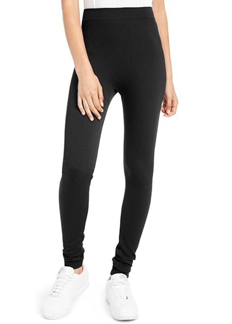 Image for Women's Ribbed Leggings,Black