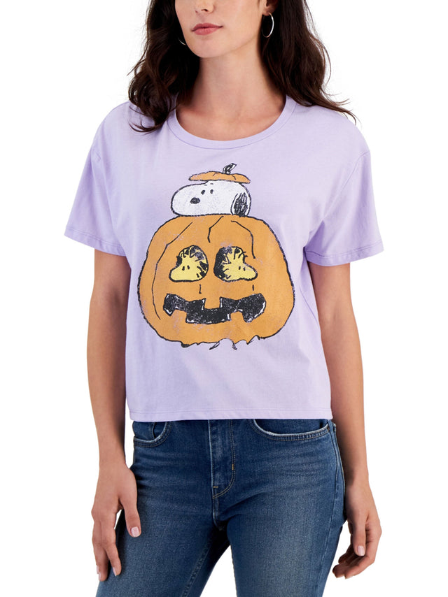 Image for Women's Graphic Printed T-Shirt,Lilac
