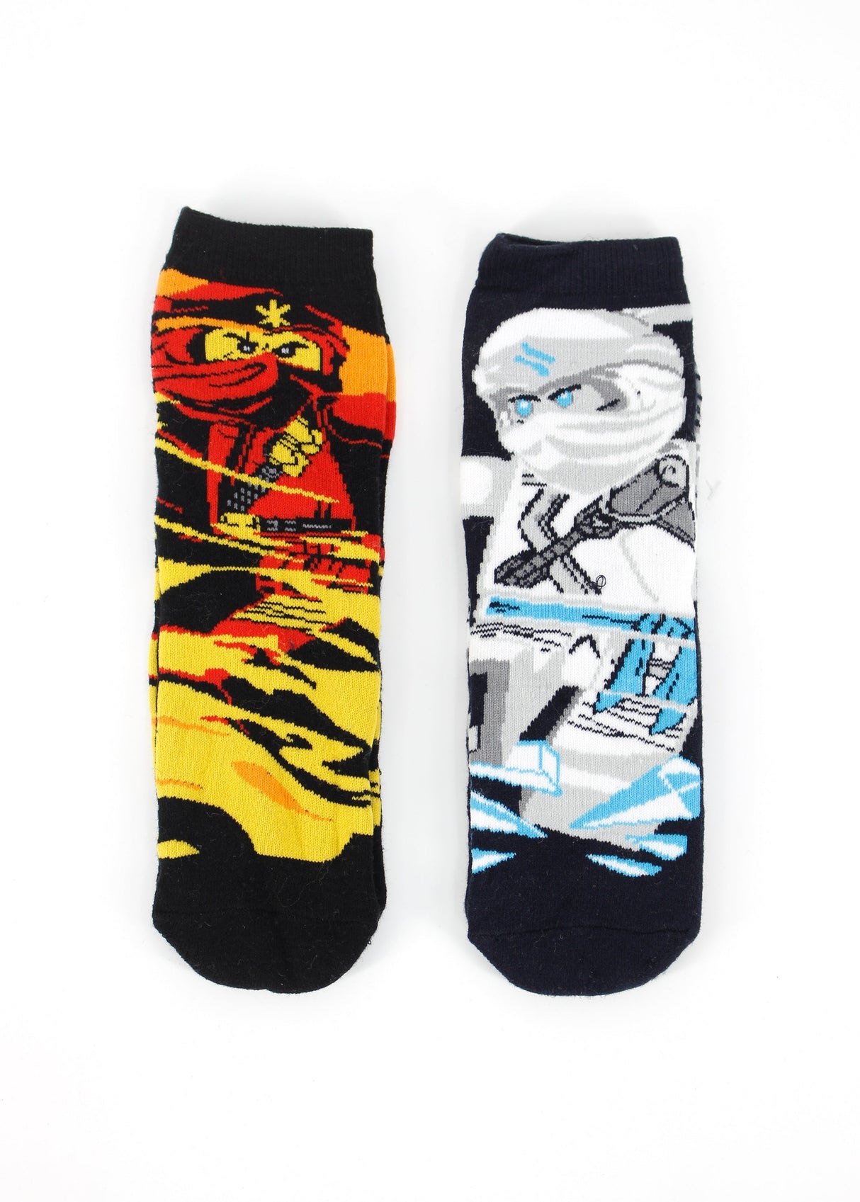 Image for Kids Boy's 2 Pairs Graphic Printed Socks,Black/Navy