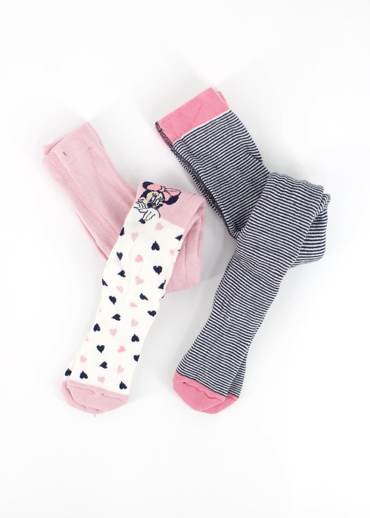 Image for Kids Girl's 2 Pack Printed Striped Tights,Multi