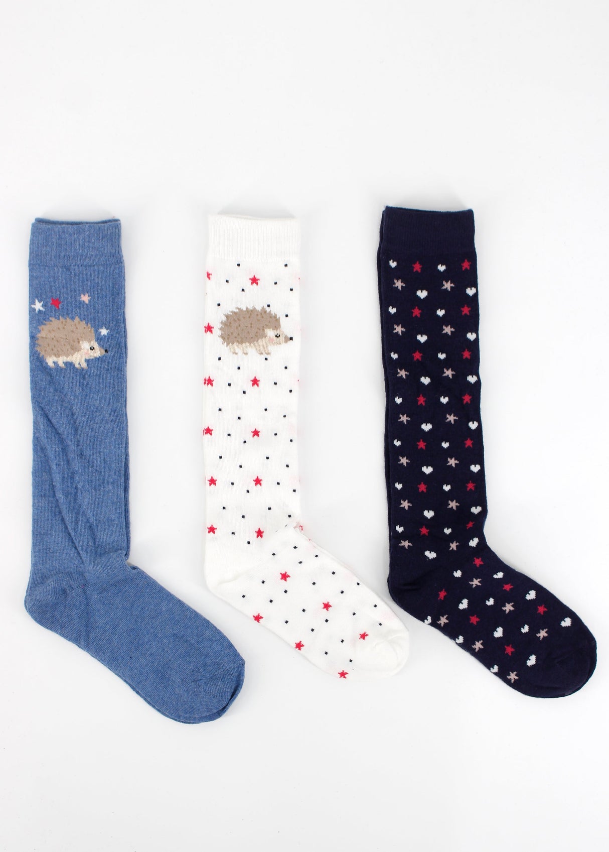 Image for Kids Girl's 3 Pairs Printed Long Socks,Multi