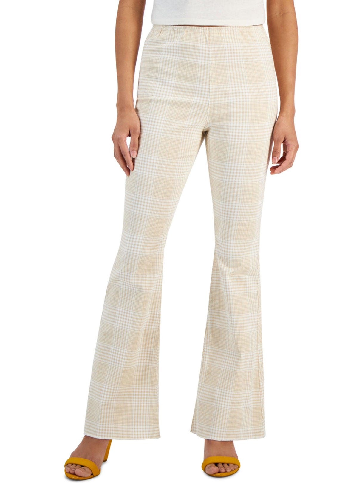 Image for Women's Printed Flare Pants,Beige