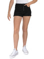Image for Women's Ripped Denim Shorts,Black