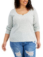 Image for Women's Printed Top,Mint Green