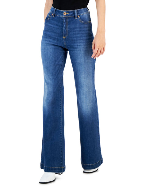 Image for Women's Washed Flare Jeans,Blue