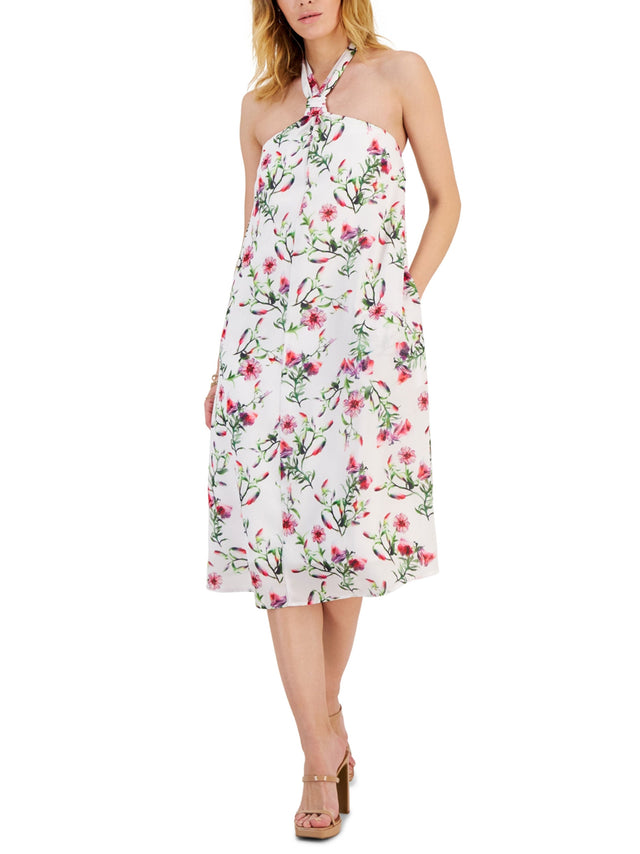 Image for Women's Floral Printed Dress,White
