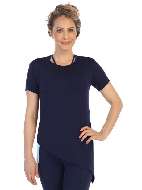 Image for Women's Side Tie T-Shirt,Navy