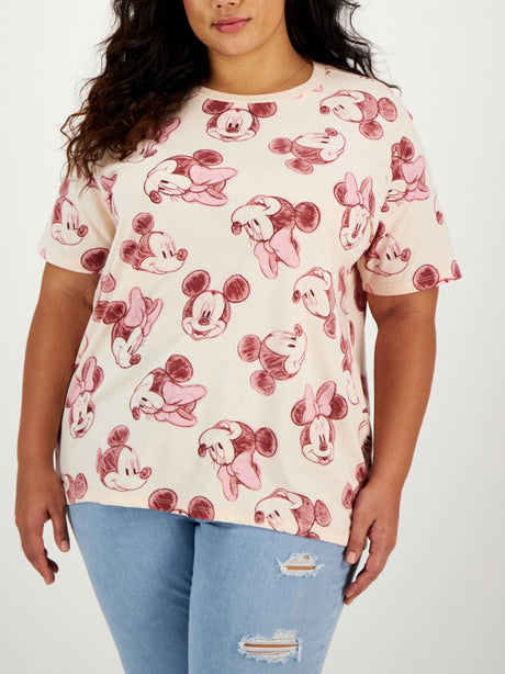 Image for Women's Graphic Printed T-Shirt,Light Pink