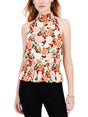 Image for Women's Floral Printed Smocked Top,Multi