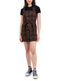 Image for Women's Plaid Belted Dress,Brown