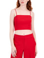 Image for Women's Plain Cropped Top,Red