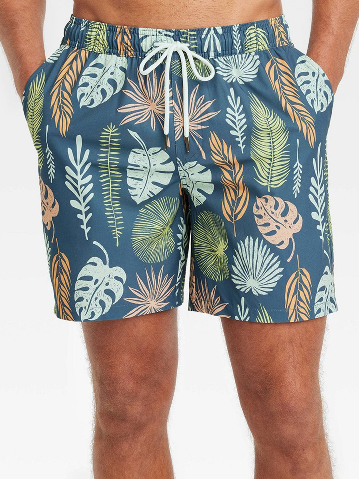 Image for Men's Tropical Printed Swim Trunks,Multi