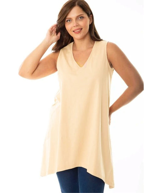 Image for Women's Plain Top,Light Beige
