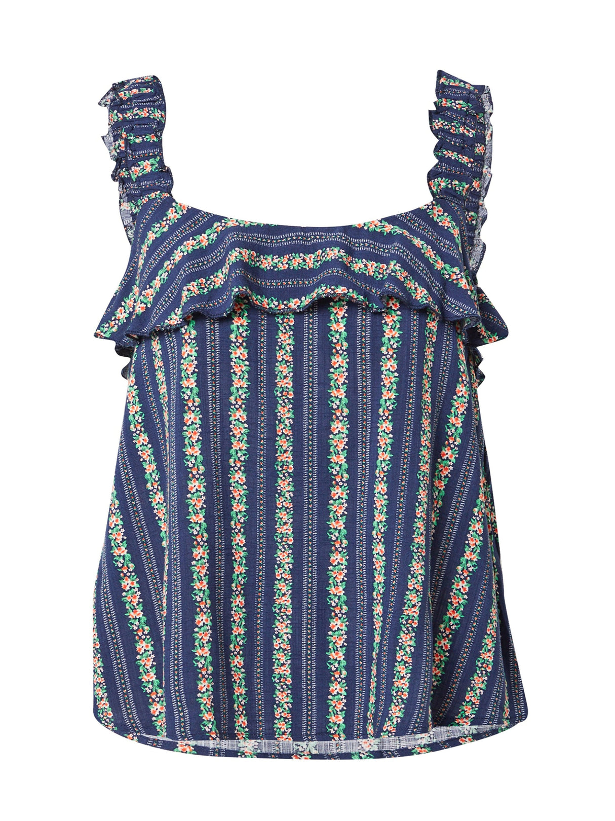 Image for Women's Floral Printed Top,Navy