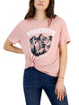 Image for Women's Graphic Printed T-Shirt,Light Rose