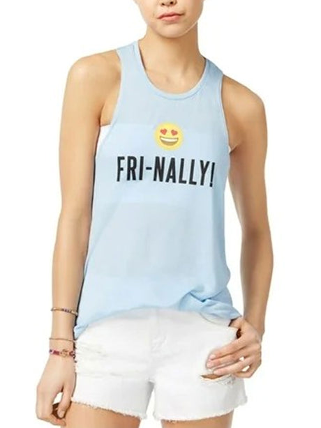 Image for Women's Graphic Printed Tank Top,Blue