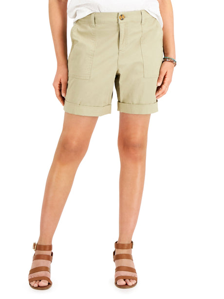 Image for Women's Plain Bermuda Shorts,Light Olive