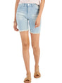 Image for Women's Washed Frayed Denim Shorts,Light Blue