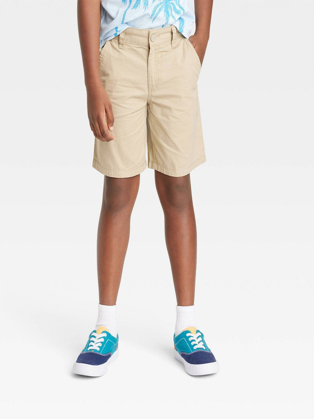 Image for Kid's Boy's Plain Chino Shorts,Beige