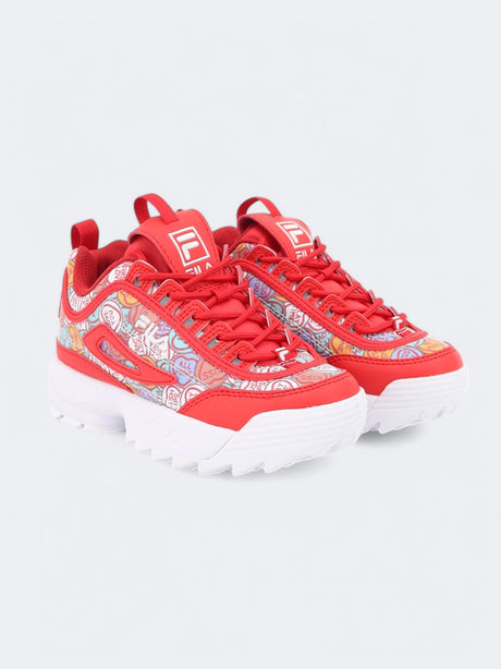 Image for Kids Girl's Printed Sneakers,Red