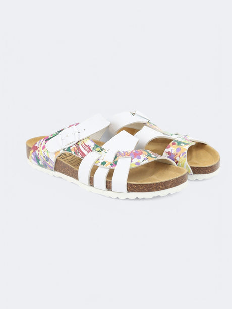 Image for Women's Printed Slippers,White