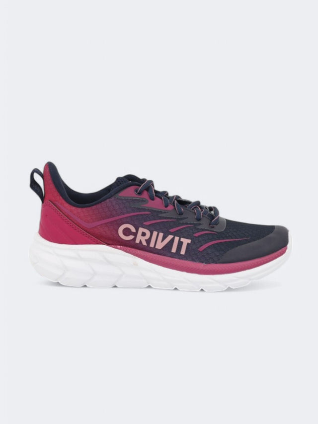 Image for Women's Printed Running Shoes,Navy/Pink