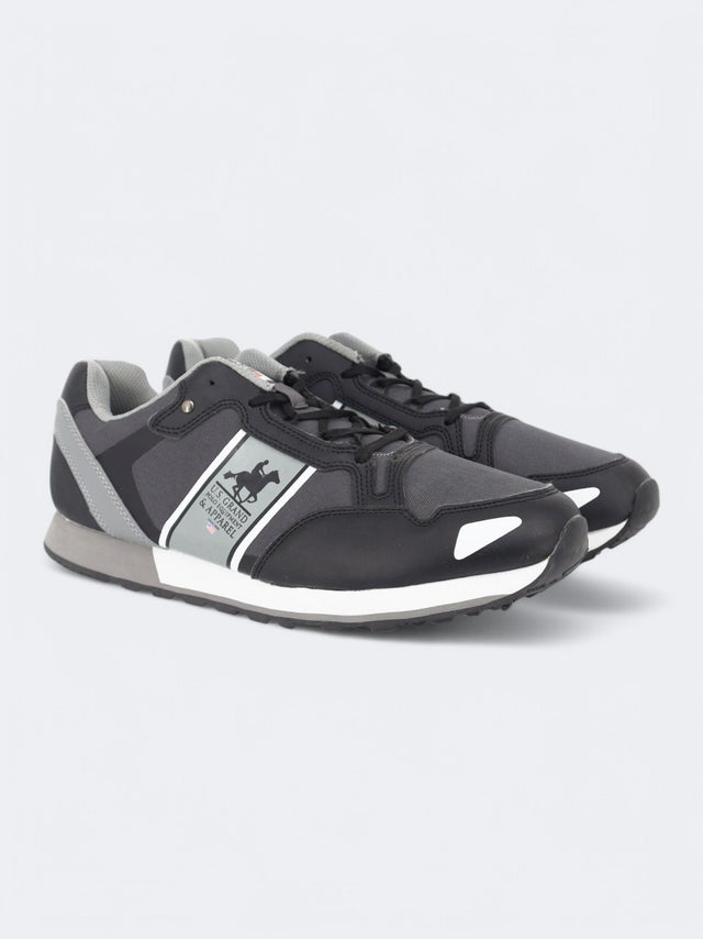 Image for Men's Printed Sneakers,Black/Grey