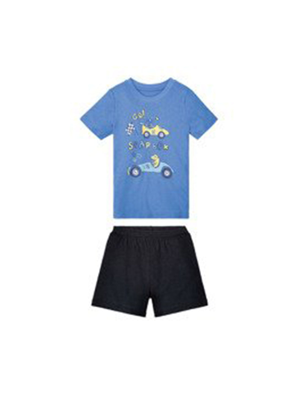 Image for Kid's Boy's Pajama Set Graphic Printed 2Pcs T Shirt & Short,Blue/Black