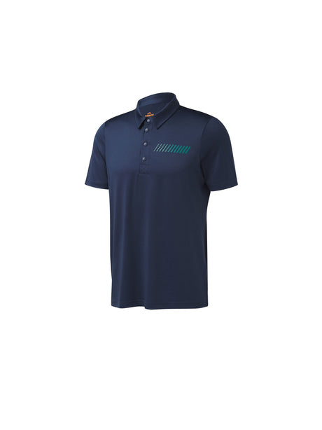 Image for Men's Graphic Printed Back Side Pocket Polo T-Shirt,Dark Blue