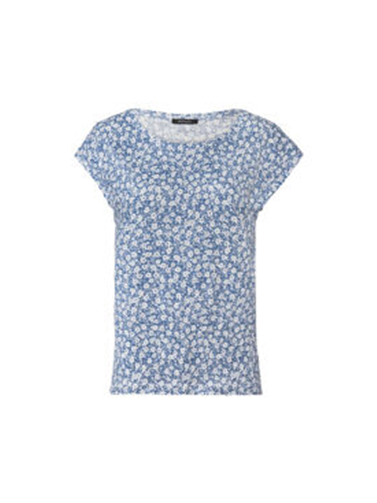 Image for Women's Floral Printed Top,Blue/White