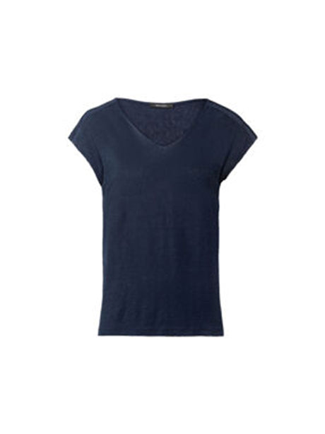 Image for Women's Linen T-Shirt,Navy