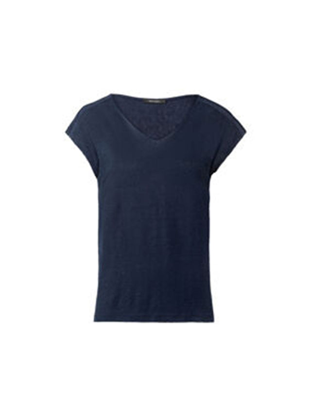 Image for Women's Linen T-Shirt,Navy