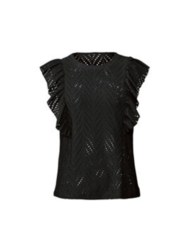 Image for Women's Eyelet Top,Black