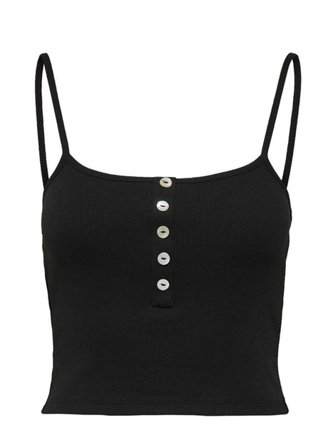Image for Women's Ribbed Cropped Tank Top,Black