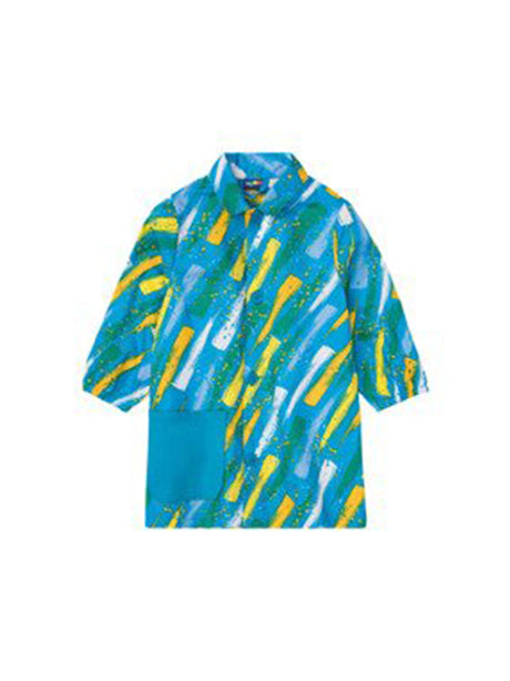 Image for Kids Boy's Printed Buttons Down Shirt,Blue